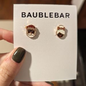 Christmas Santa and Mrs. Claus BaubleBar Earrings
